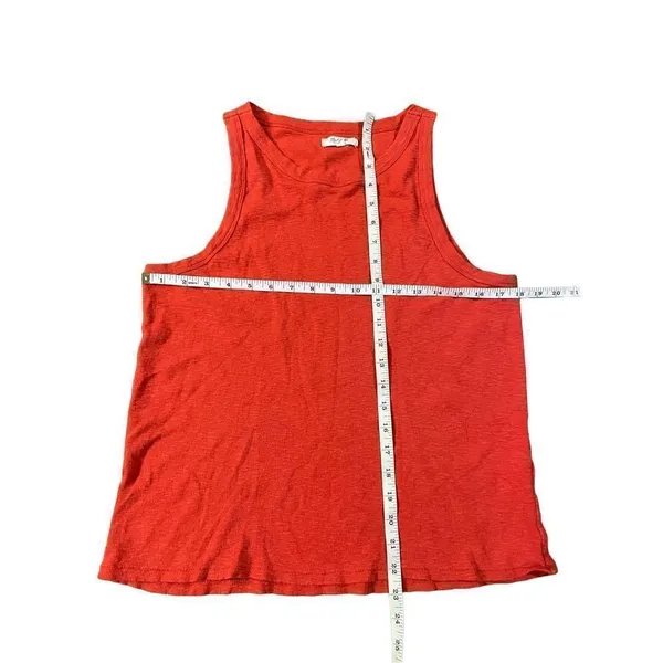Madewell red orange tank top modal cotton blend‎ size XL - Image 2