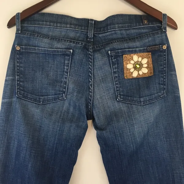7 For All Mankind Bootcut Embellished Jeans - Image 5