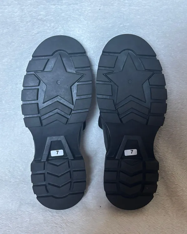 Lulus Jeano Black Lug Sole Slide-On Loafers - Image 5