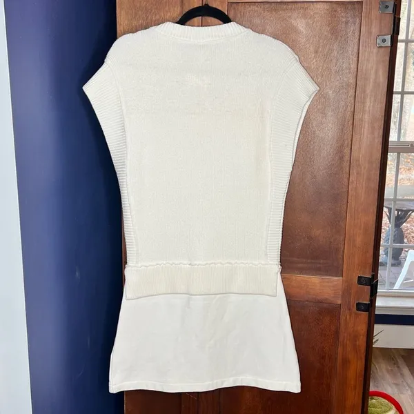 Anthropologie Daily Practice NWT Icon-Embroidered Muscle Sweater Mini Dress M - Image 3