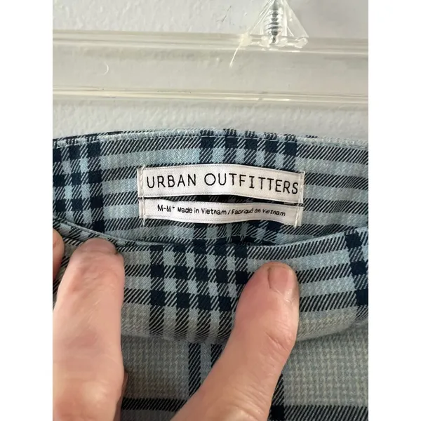 Urban Outfitters Skirt Women's Medium Blue Plaid Twee Pleated Mini Academia - Image 6