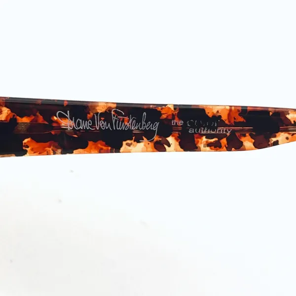 Diane Von Furstenberg Sunglasses Womens Oval Tortoise Shell Brown Retro DVF 56mm - Image 4