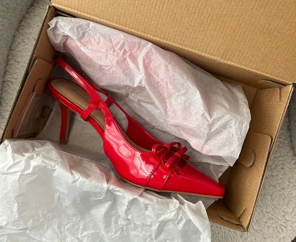 NWT Shoe Dazzle Salsa Red Florentina Slingback Pump (USW8.5) - Image 3