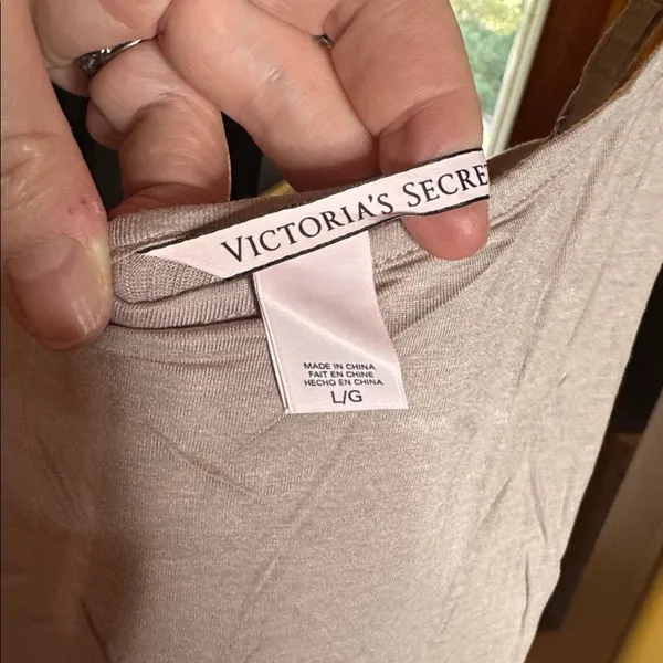 NIP Victoria’s Secret Taupe Ribbed Slip Dress Mini Chemise Size Large - Image 3