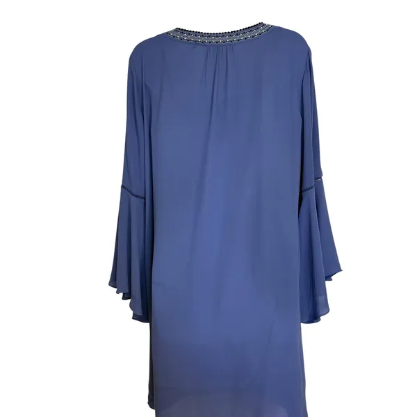 WHITE HOUSE BLACK MARKET Cobalt Cornflower Blue‎ Embroidered Shell and Dress 12 - Image 7