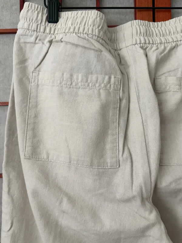 Old Navy Linen Pants Blend Wide-Leg Pull-On - Image 5
