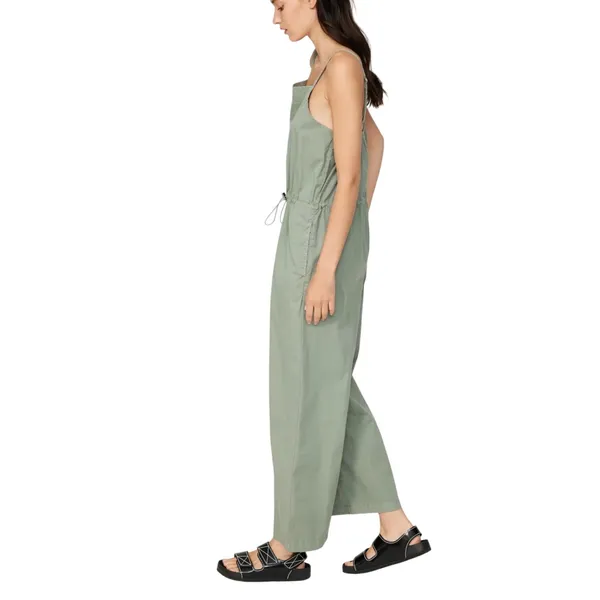 Pistola Olive Green Overall Jumpsuit SMALL Cotton Relaxed Vacation Designer $148 - Image 2