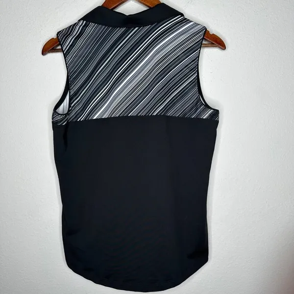 Lady‎ Hagen Empower Collection Stripe Yoke Sleeveless Golf Polo Sz M - Image 6