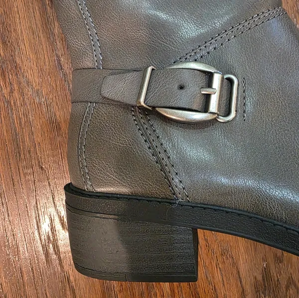 Baretrap Womens Sasson Tall Shaft Riding Boot Size 8.5 Faux Leather Gray Comfort - Image 6