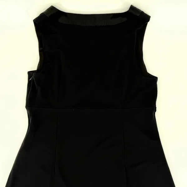 Ann Taylor LOFT Satin Trim Sleeveless A-Line Fit & Flare Little Black Dress Tuxedo Size14 - Image 6