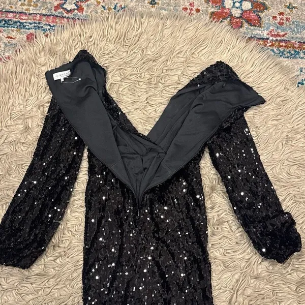 NWOT WAYF sequined black dress XS - Image 6