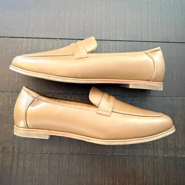 ABEO Strada Loafer Womens 9.5 Tan Leather Penny Slip On Comfort Preppy Office - Image 6