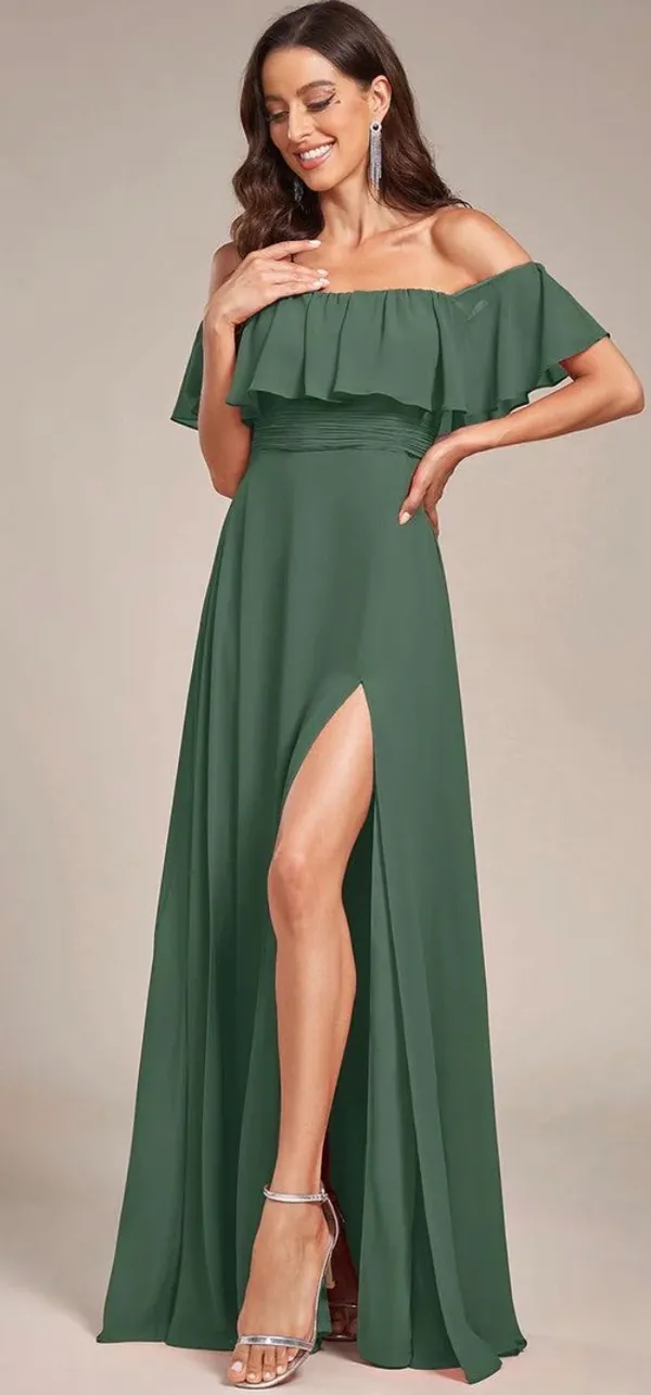 Ever Pretty off the shoulder maxi chiffon dress - Image 3