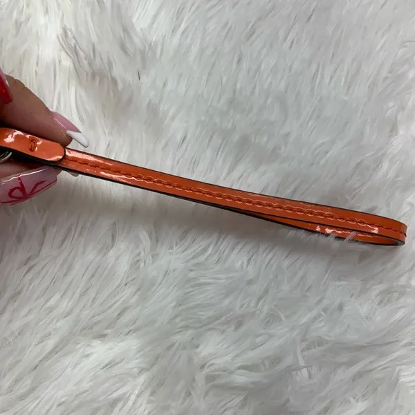 COACH Orange Patent Leather Replacement Hangtag Hang tag and Wristlet Strap - Image 3