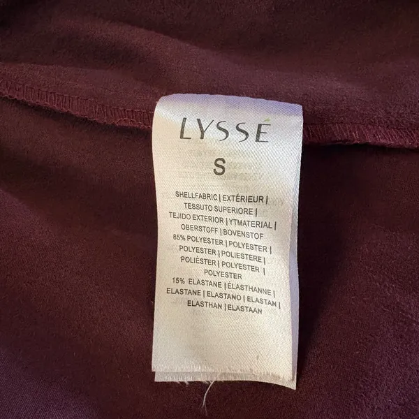 Lysse Faux Suede Vest Open Front Utility‎ Burgundy Purple Drawstring Size Small - Image 5