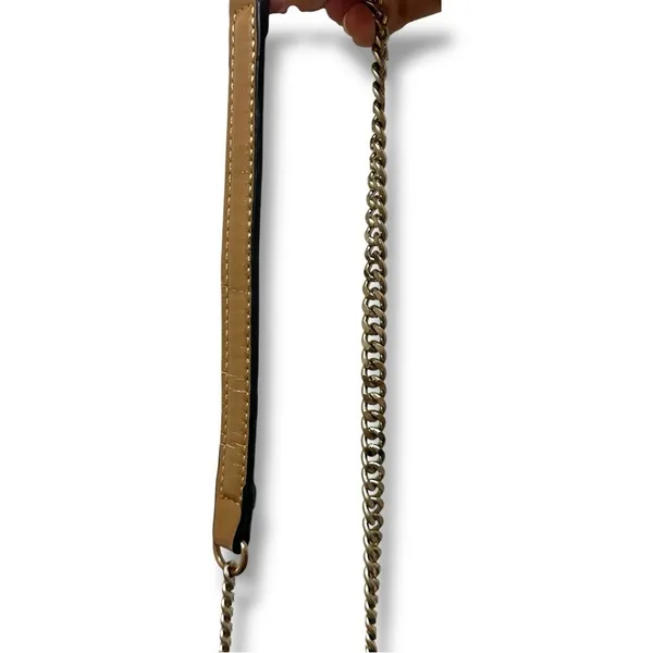 257 Zara | EUC Tan Floral Applique Crossbody Bag (9”x6”x2,5”) - Image 9