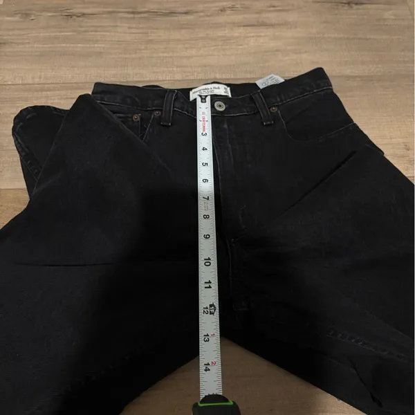 Abercrombie & Fitch Vintage Ultra High Rise 90s Straight Jean saturated‎ black 2 - Image 8
