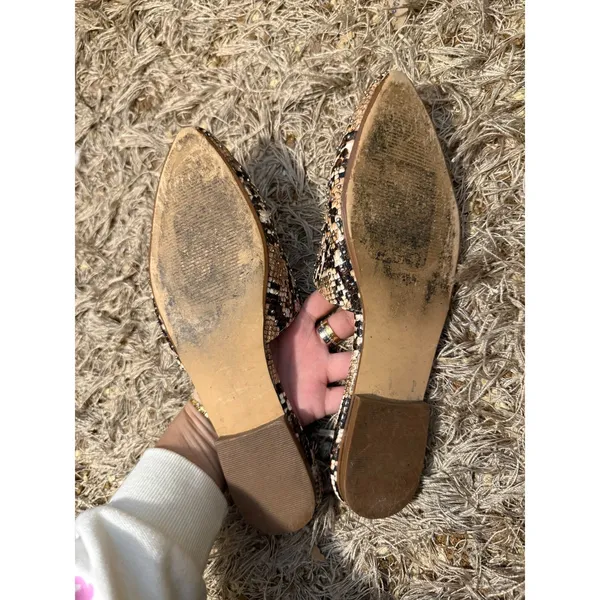 Steve Madden Ally Tan Snake Studded Mule Slides Shoes - Image 3
