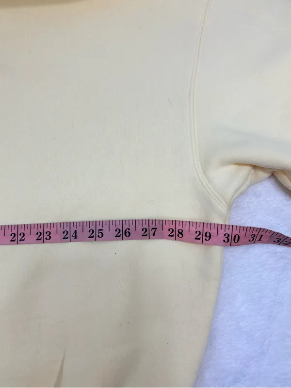 Comfrt Oversize Light Yellow Zip-Up Bomber Hoodie size M - Image 6