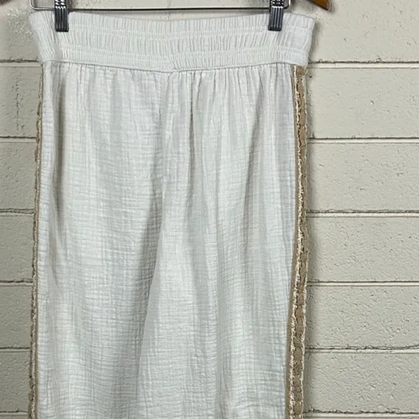 Aerie White Wide Leg Pants size M - Image 10