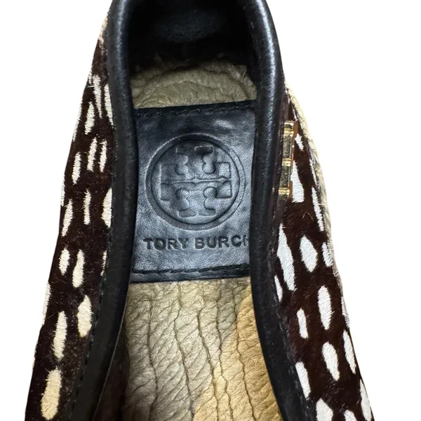 Tory Burch Shoes‎ Womens Size 6 Brown Fur Espadrille Flats Animal Print Casual - Image 3