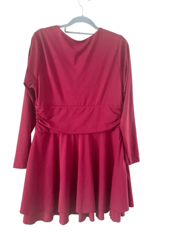 Women's OySRed Long Sleeve Dress XL - Image 9