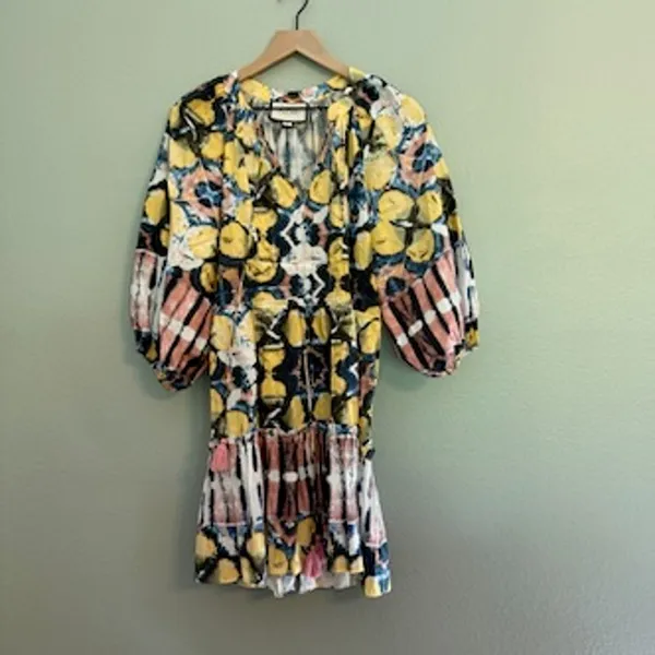 new revolve alexis kasi puff sleeve mini dress size small - Image 2