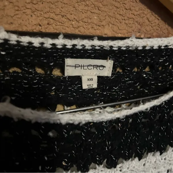Pilcro Anthropologie The Palmer Open-Stitch Pullover Sweater Striped Size XXS - Image 5