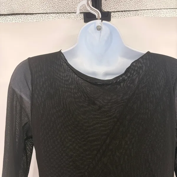 Vtg Y2K Hanky Pany Mesh Ruched Womens Top Sz L Whimsigoth Dark Coquette Sheer - Image 8