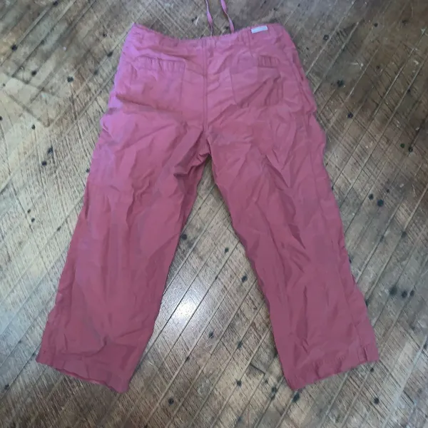Columbia M lightweight burnt red drawstring waist cropped pants - Image 3