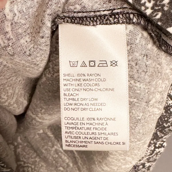 Ecote Anthropologie Snakeskin Print Embroidered Detail Shift Dress Sz L - Image 10