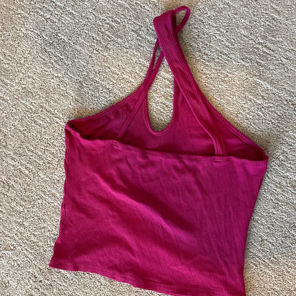 SHEIN Fuchsia Ribbed Halter Tank Top - Image 2