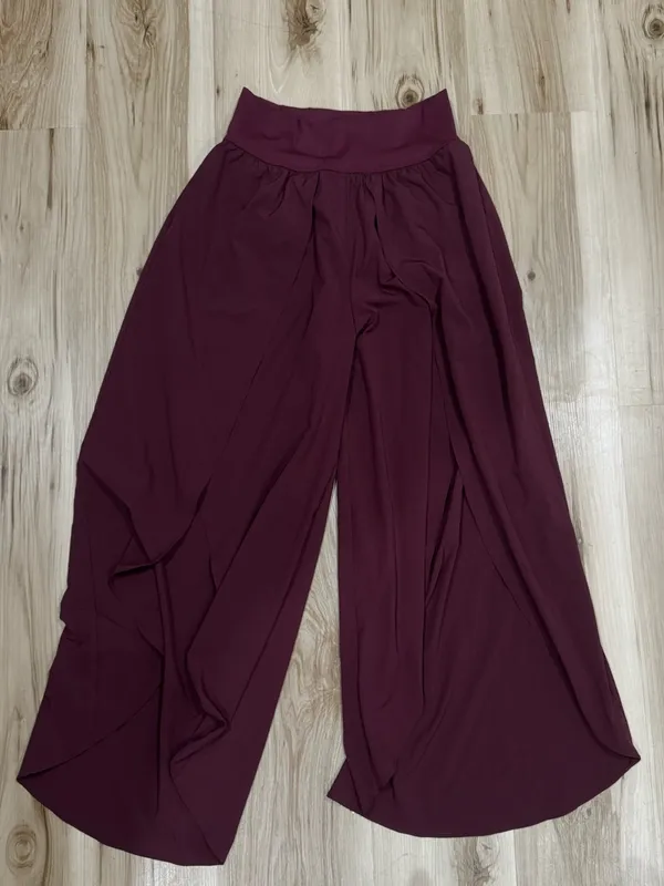 Halara Breezeful Crimson High Waisted Split Leg Harem Pants Women’s Medium - Image 2