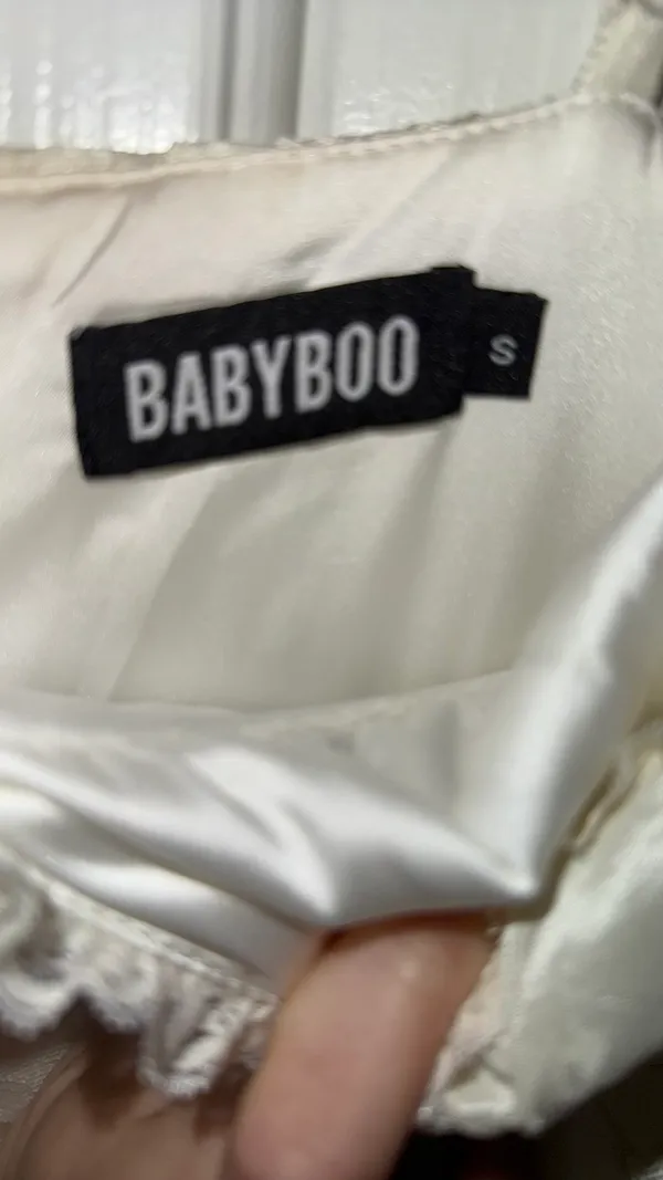 Babyboo White Embroided Floral Mini Dress - Image 6