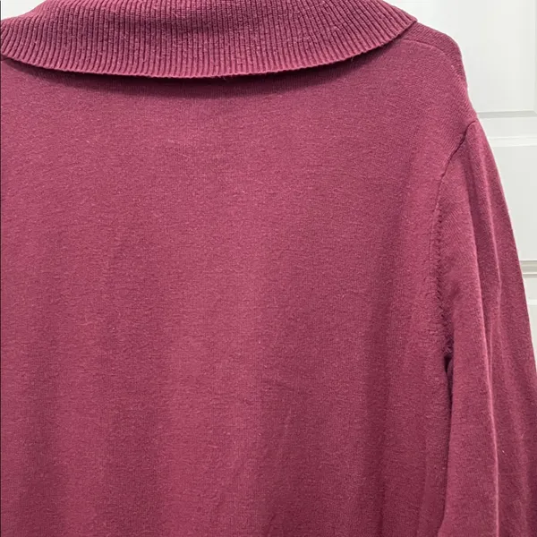 LOFT Plus Rich Burgundy Turtle Neck Sweater Dress - Size 16/18 - Image 12