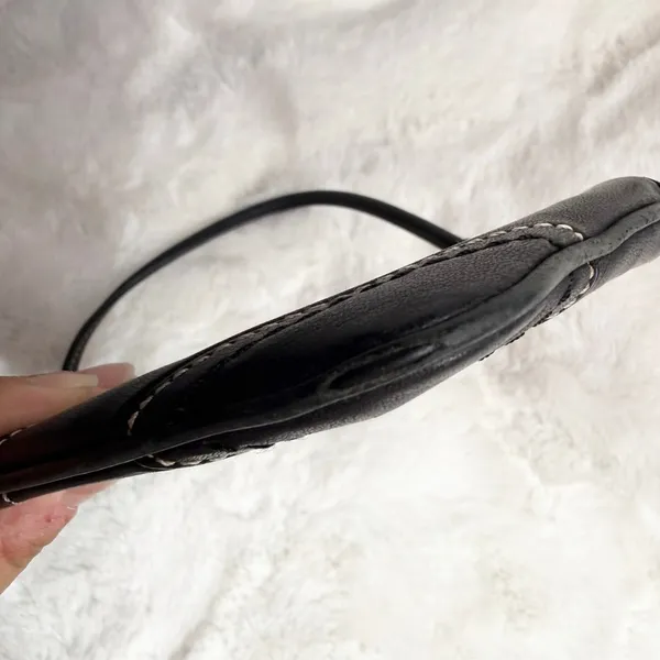 y2k COACH Black Leatherware Wristlet - Image 4