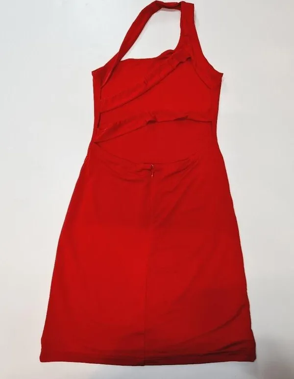 Superdown Davey Strappy Back Dress in Red XS - Image 12