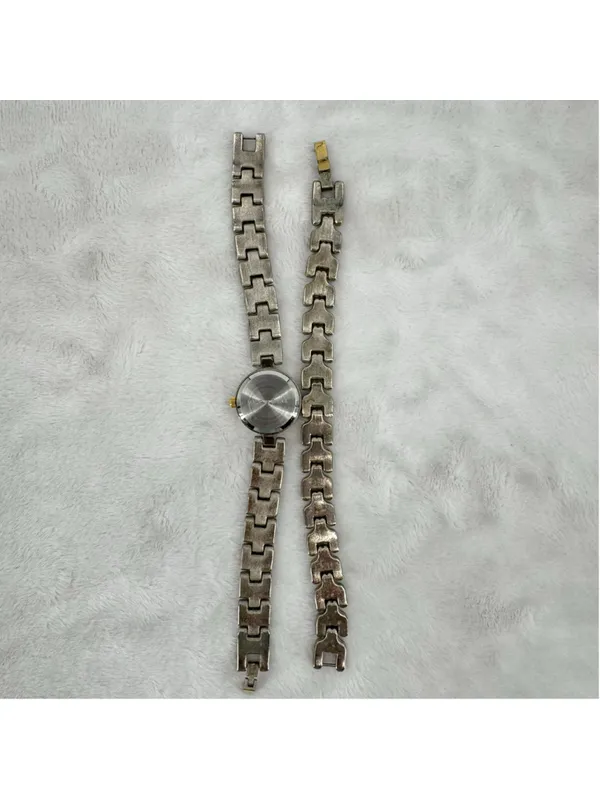 Vintage 2 Tone Watch & Bracelet Set Gold Silver Tone - Image 3