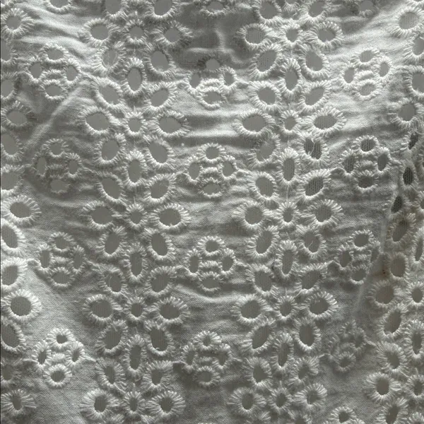 Lulu's Sincere Sweetheart White Cream Eyelet Lace Ruffled Midi Dress Size Medium - Image 7