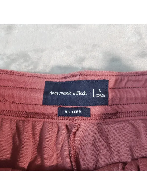 Abercrombie & Fitch Women's Mauve Sweat Shorts S Relaxed Drawstring - Image 3