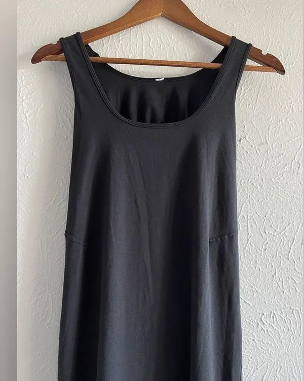 Lululemon Pima Cotton Open-Back Midi Dress Black - Image 3