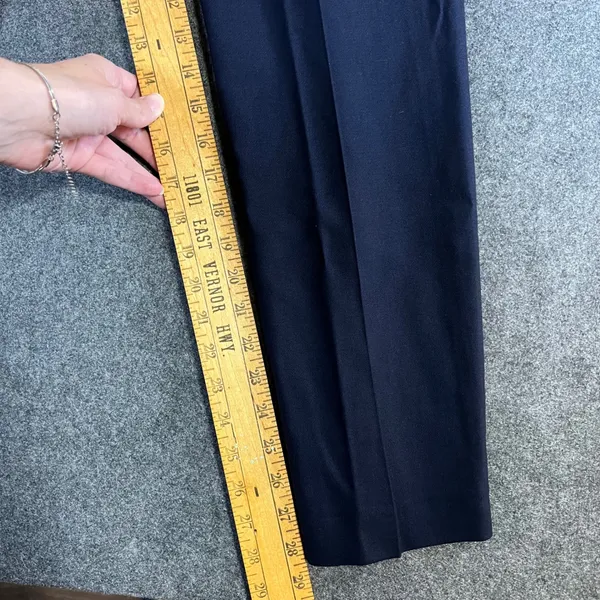J.Crew‎ Navy Blue Wool Blend Straight Leg Dress Pants Trousers Womens Size 6 - Image 6