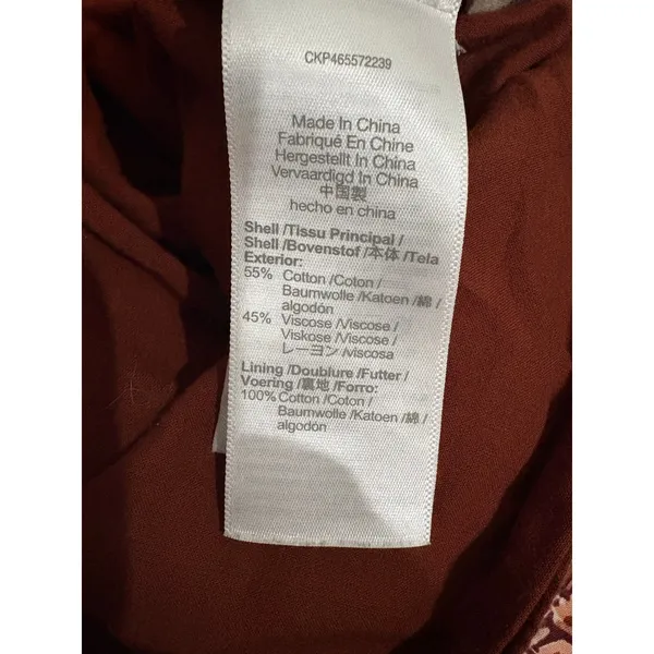 Madewell Floral Flutter Sleeve Mini Dress Women’s Medium Cottage Garden Brown - Image 5