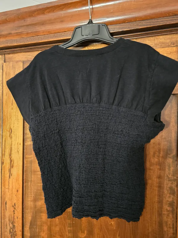 O Maeve Black Crewneck Tee with Branded Tag XL - Image 6