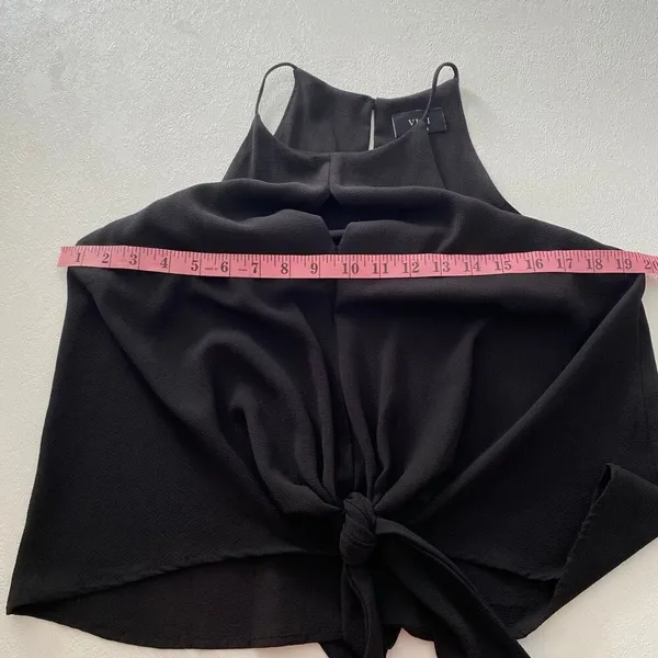 VICI Black Tie Front Halter Top | Chic Sleeveless Blouse Size M - Image 4