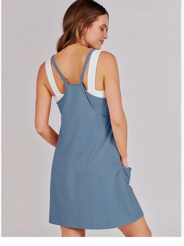 NWT Fashion Sleeveless Athletic mini romper dress with built in shorts size smal - Image 2