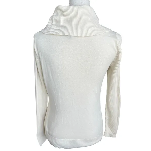 Lauren Ralph Lauren Cream Turtleneck Sweater old money preppy minimalist - Image 4