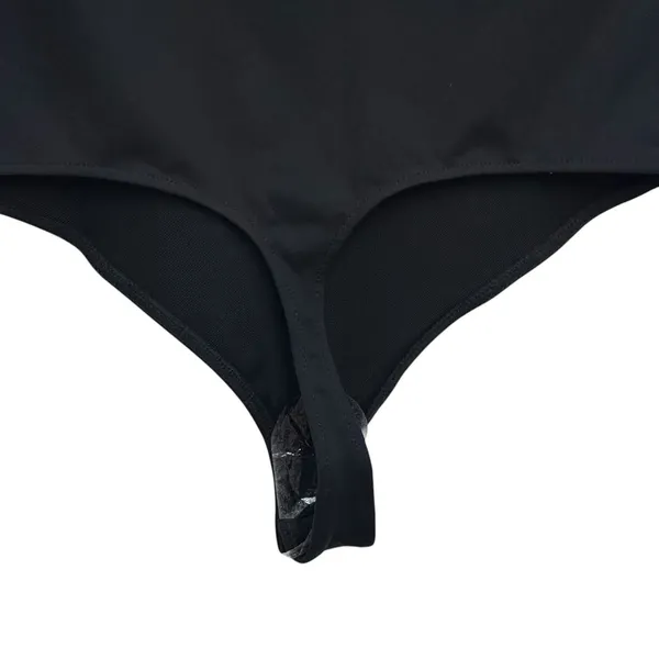 Free People Intimately Black Jersey Knit‎ Long Sleeve Thong Bodysuit Top Size S - Image 4
