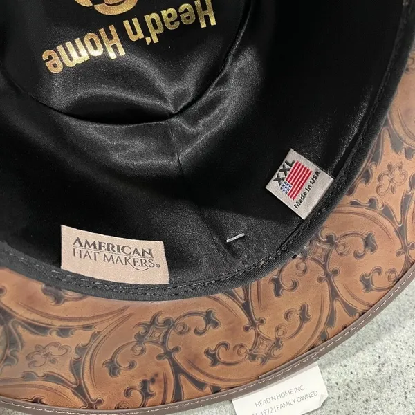 Leather Cowboy Brown Western Hat XXL Falcon Two Tone American Hat Makers - Image 7