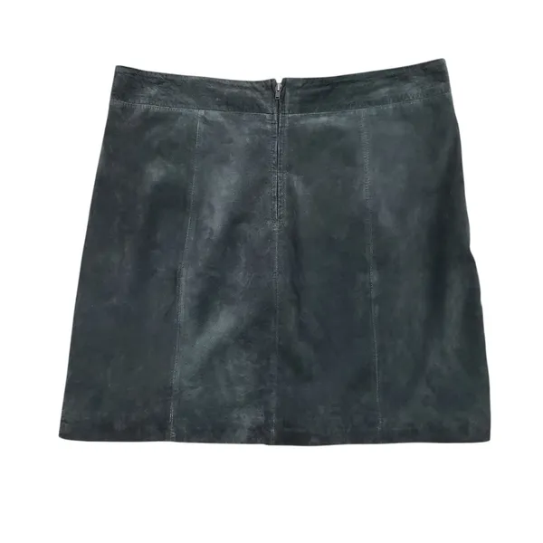 Kut From The Kloth Suede Leather Mini Skirt Womens 10 Gray Lined Pockets - Image 8